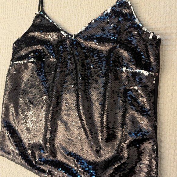 Sequin Black Cami Top Zarina Collection - Picture 9 of 13